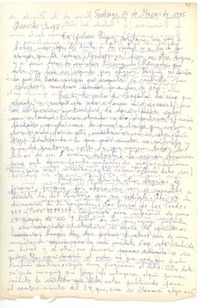 [Carta] 1985 may. 14, Santiago, Chile [a] Jorge [Aravena Llanca]
