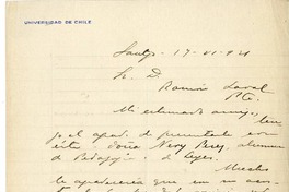 [Carta] 1921 junio 19, Santiago, Chile [a] Ramón Laval