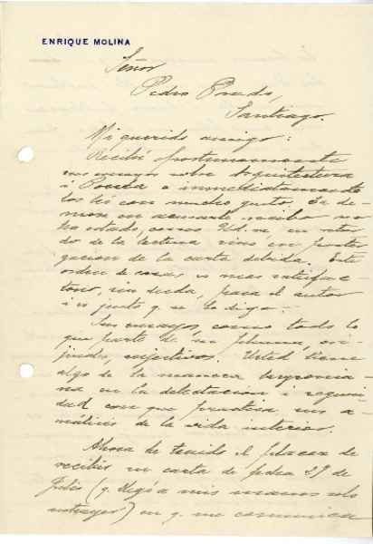 [Carta] 1916 agosto 6, Concepción, Chile [a] Pedro Prado