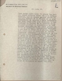 [Carta] 1966 junio 15, Arequipa, Perú [a] Pedro Lira, Santiago, Chile