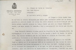 [Carta] [1962], Santiago, Chile [a] Juan Mujica, Arequipa, Perú