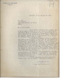 [Carta] 1963 octubre 22, Santiago, Chile [a] Juan Mujica, Lima, Perú