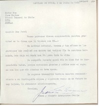 [Carta] 1964 julio 2, Santiago, Chile [a] Juan Mujica, Lima, Perú