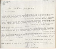 [Carta] 1962 noviembre 10, Santiago, Chile [a] Juan Mujica, Arequipa, Perú