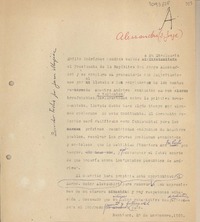 [Carta] 1959 noviembre 23, Santiago, Chile [a] Jorge Alessandri Roodríguez
