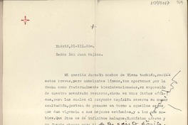 [Carta] 1950 diciembre 21, Madrid, España [a] Juan Mujica