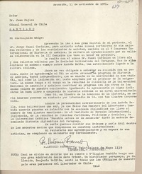 [Carta] 1971 septiembre 11, Asunción, Paraguay [a] Juan Mujica, Santiago, Chile