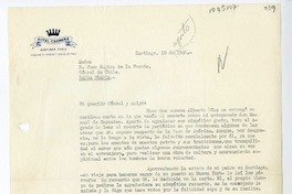 [Carta] 1946 agosto 26, Santiago, Chile [a] Juan Mujica de la Fuente, Bahía Blanca, Argentina