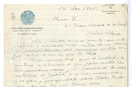 [Carta] 1945 noviembre 15, Madrid, España [a] Juan Mujica, Bahía Blanca, Argentina