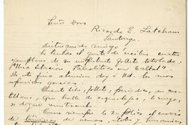 [Carta] 1915 junio 28, Taltal, Chile [a] Ricardo Latcham.