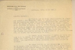 [Carta] 1952 jul. 25, Santiago, Chile [a] Gonzalo Drago