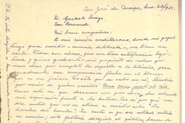 [Carta] 1951 ene. 23, San José de Maipo, Chile [a] Gonzalo Drago