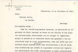 [Carta] 1943 dic. 14, Valparaíso, Chile [a] Joaquín Edwards Bello