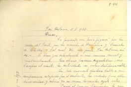 [Carta] 1933 may. 5, San Antonio, Chile [a] Luis Omar Cáceres