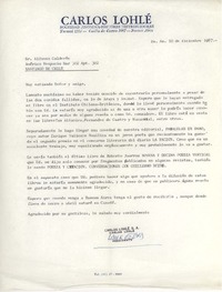 [Carta] 1987 dic. 12, Buenos Aires, Argentina [a] Alfonso Calderón, Santiago, Chile