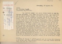 [Carta] 1960 agosto 28, Arequipa, Perú [a] Alberto Nogués, Asunción, Paraguay