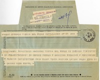[Telegrama] 1971 octubre 26, Ushuaia, Argentina [a] Pablo Neruda  [manuscrito] Germán Meza.