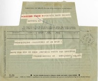 [Telegrama] 1971 octubre 22, Paris, Francia [a] Pablo Neruda  [manuscrito] Gabriel Valdés.