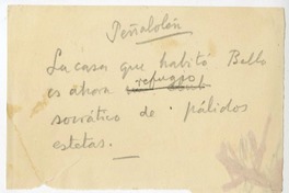 Peñalolen  [manuscrito] Joaquín Edwards Bello.