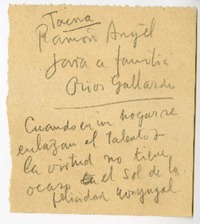 [Conrado Ríos Gallardo]  [manuscrito] Joaquín Edwards Bello.