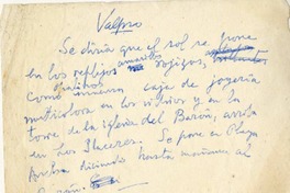 Valparaíso  [manuscrito] Joaquín Edwards Bello.
