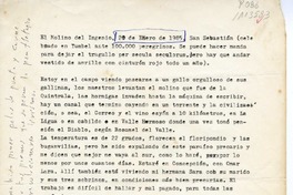 [Carta] 1985 enero 20, [Santiago, Chile] [a] Viejo rincón [Juan Cristobal]  [manuscrito] Jorge Teillier.
