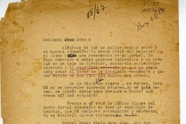 [Carta] 1967 [Santiago, Chile] [a] John  [manuscrito] Jorge Teillier.
