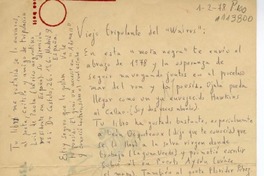 [Carta] 1978 enero 2, [Santiago, Chile] [al] Viejo Tripulante del "Walrus"  [manuscrito] Jorge Teillier.