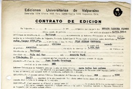 [Contrato] 1978, Santiago, Chile [a] Juan Guzmán Cruchaga  [manuscrito] Ediciones Universitarias de Valparaíso.