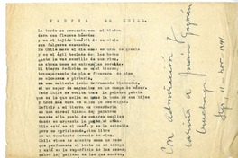 Perfil de Chile  [manuscrito] Stella Corvalán.