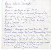 [Carta] 1967, Santiago, Chile [a] Biblioteca Nacional de Chile  [manuscrito] María Elvira Piwonka.
