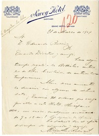 [Carta] 1917 marzo 28, Santiago, Chile [a] Eduardo Barrios  [manuscrito] Miguel Luis Rocuant.
