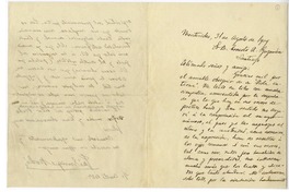 [Carta] 1909 agosto 31, Montevideo, Uruguay [a] Ernesto A. Guzmán  [manuscrito] José Enrique Rodó.