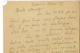 [Carta] 1912 febrero, Valdivia, Chile [a una amiga "Monito"]  [manuscrito] Elvira Santa Cruz Ossa (Roxane).