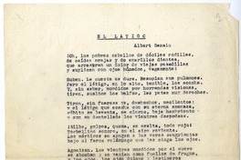 El látigo  [manuscrito] Albert Samain ; [transcripción y traducción] de Oscar Castro.