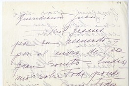 [Carta] [1950] Santiago, Chile [a] Juan Guzmán Cruchaga  [manuscrito] [Consuelo].