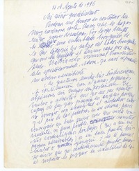 [Carta] 1976 agosto 11, Valparaíso, Chile [a] Fernando Guzmán  [manuscrito] Juan Guzmán Cruchaga.