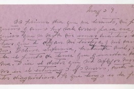 [Carta] [entre 1923 y 1928] mayo 9, Santiago, Chile [a] Juan Guzmán Cruchaga  [manuscrito] Marta Brunet.