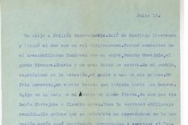 [Carta] [entre 1923 y 1928] julio 18, Santiago, Chile [a] Juan Guzmán Cruchaga  [manuscrito] Marta Brunet.
