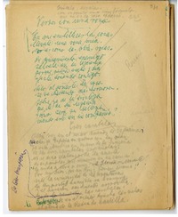 [Versos con una rosa...]  [manuscrito] Juan Guzmán Cruchaga.