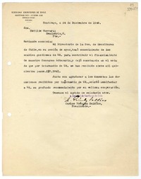 [Carta] 1949 diciembre 24, Santiago, [Chile] [a] Matilde Ladrón de Guevara  [manuscrito] Carlos Préndez Saldías.