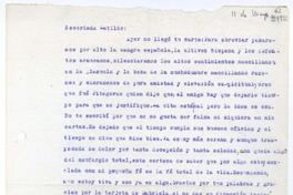 [Carta] [1953] mayo 11, Santiago, [Chile] [a] Recordada Matilde  [manuscrito] Nina Donoso.