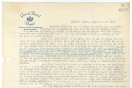 [Carta] 1953 agosto 5, Buenos Aires [a] Querida Matilde  [manuscrito].