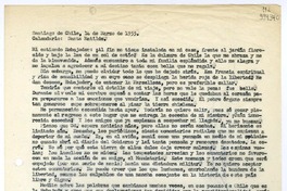 [Carta] 1955 marzo 14, Santiago de Chile [a] Mi estimado Embajador [Juan Rossetti]  [manuscrito] Matilde Ladrón de Guevara.