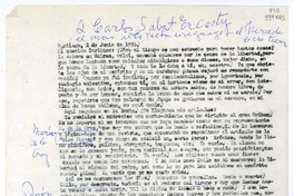 [Carta] 1956 junio 2, Santiago [a] Mi querido Carlitos  [manuscrito] [Matilde Ladrón de Guevara].