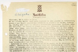 [Carta] 1957 julio 20, Florencia [a] Mi tan querido viejo  [manuscrito] Matilde [Ladrón de Guevara].