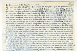 [Carta] 1957 agosto 5, Le Focette, [Italia] [a] Mi tan querida viejita  [manuscrito] Matilde [Ladrón de Guevara].