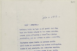 Para Cubania  [manuscrito] Matilde Ladrón de Guevara.