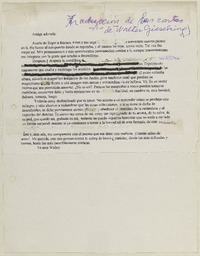 [cartas] [1950], Buenos Aires, Argentina [a] Matilde Ladrón de Guevara  [manuscrito] Walter Gieseking ; Traducción de Matilde Ladrón de Guevara.
