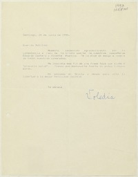 [Carta] 1990 junio 20, Santiago, Chile [a] Matilde Ladrón de Guevara  [manuscrito] Volodia Teitelboim.